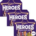 Cadbury Heroes Chocolate Bulk Sharing Box, Milk Chocolates Individually Wrapped, 2 Kg (Pack of 2) - 图片 2